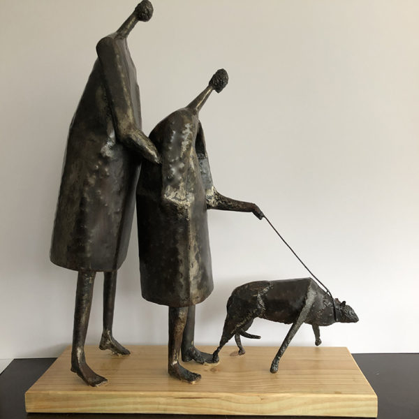 Two Figures and Ageing Dog